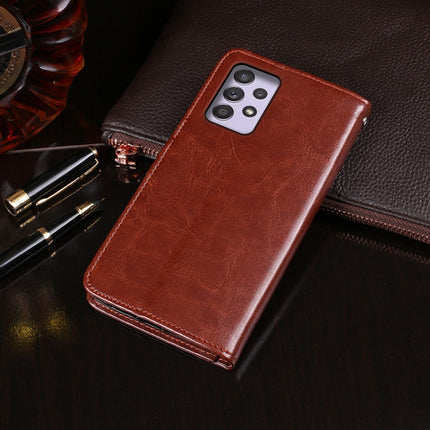 idewei Crazy Horse Texture Horizontal Flip Leather Case with Holder & Card Slots & Wallet, For Samsung Galaxy A52s 5G, For Samsung Galaxy M32 5G, For Google Pixel 5a 5G