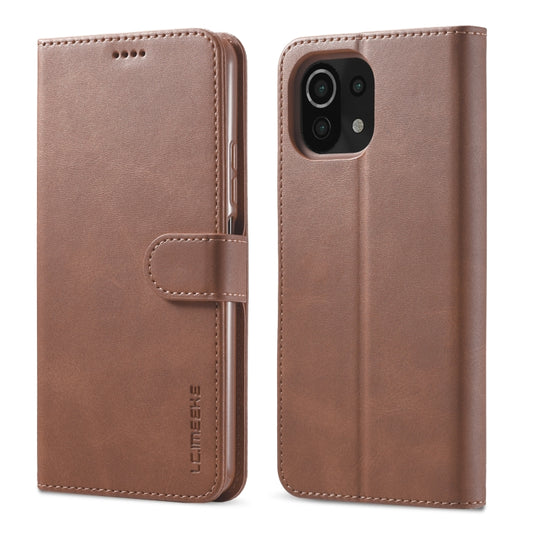 LC.IMEEKE Calf Texture Horizontal Flip Leather Case with Holder & Card Slots & Wallet, For Xiaomi Mi 11