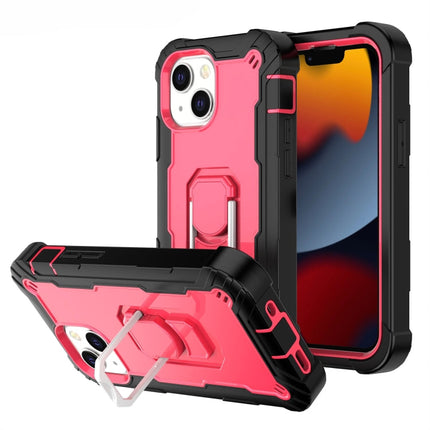 PC + Rubber 3-layers Shockproof Protective Case with Rotating Holder, For iPhone 13 mini, For iPhone 13