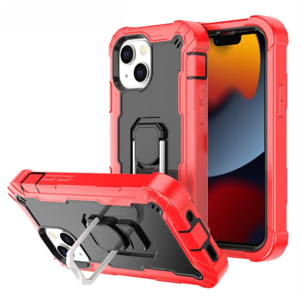 PC + Rubber 3-layers Shockproof Protective Case with Rotating Holder, For iPhone 13 mini, For iPhone 13