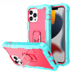 For iPhone 13 Pro Max / Mint Green + Rose Red