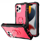 For iPhone 13 Pro Max / Black + Rose Red