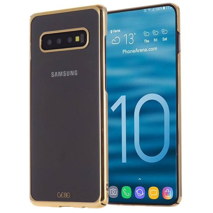 GEBEI Shockproof  Plating PC Protective Case, For Galaxy S10e, For Galaxy S10, For Galaxy S10+