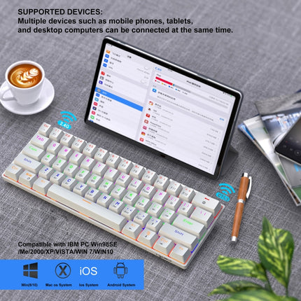 HXSJ L800 61 Keys Bluetooth 5.0 / 2.4G Wireless / Type-C Wired Three Modes Blue Shaft Mechanical Keyboard