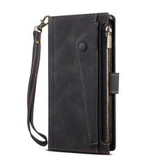 Retro Frosted Horizontal Flip Leather Case with Holder & Card Slot & Wallet & Zipper Pocket & Lanyard, For iPhone 12, For iPhone 12 mini, For iPhone 11 Pro Max, For iPhone 11 Pro, For iPhone X & XS, For iPhone XR