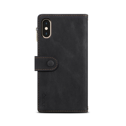 Retro Frosted Horizontal Flip Leather Case with Holder & Card Slot & Wallet & Zipper Pocket & Lanyard, For iPhone XS Max, For iPhone SE 2022 / SE 2020 & 8 & 7, For iPhone 6 & 6s, For iPhone 8 Plus & 7 Plus, For iPhone 6 Plus & 6s Plus, For iPhone 11