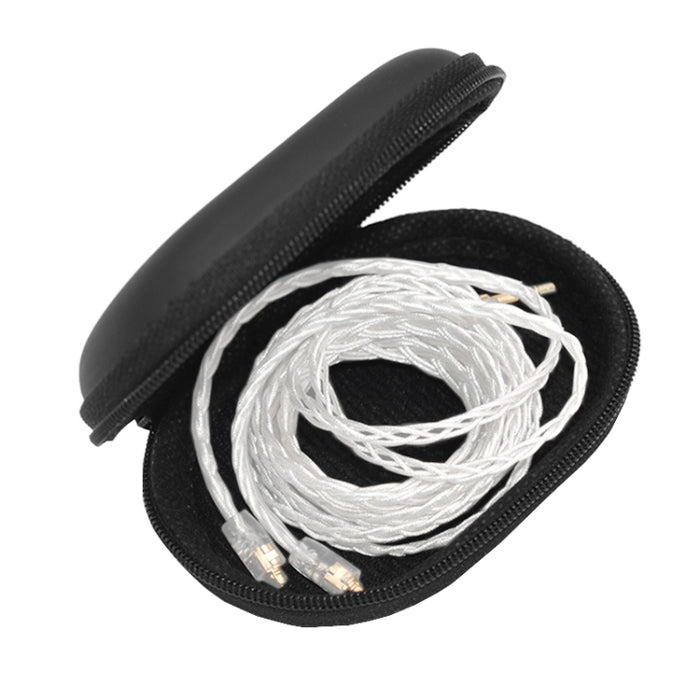 KZ Portable PU Leather Oval Data Cable Charger Earphone Storage Box, Oval
