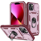 For iPhone 13 / Pink+Dark Red
