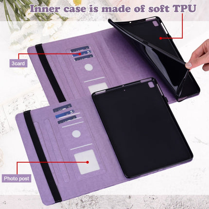 Tree & Deer Pattern Pressed Printing Horizontal Flip PU Leather Case with Holder & Card Slots & Sleep / Wake-up Function, For Samsung Galaxy Tab S6 Lite, For Samsung Galaxy Tab A7 10.4 2020