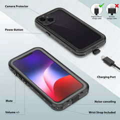 RedPepper Transparent Dot Shockproof Waterproof PC + TPU Protective Case