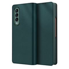 Split Type Horizontal Flip Foldable Leather Case with Holder & Card Slots & Wallet, For Samsung Galaxy Z Fold3 5G