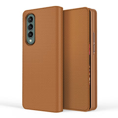 Split Type Horizontal Flip Foldable Leather Case with Holder & Card Slots & Wallet, For Samsung Galaxy Z Fold3 5G