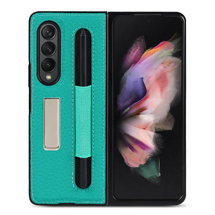 Litchi Texture Leather Protective Case with Holder & Pen Slot, For Samsung Galaxy Z Fold3 5G