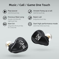 KZ SA08 Wireless Four-unit 5BA Balance Armature Bluetooth In-ear TWS Earphone, SA08