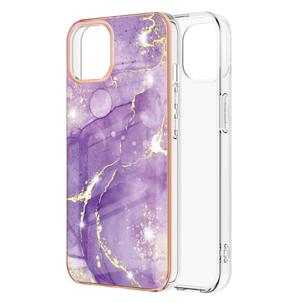 Electroplating Marble Pattern Dual-side IMD TPU Shockproof Case, For iPhone 13 mini, For iPhone 13, For iPhone 13 Pro, For iPhone 13 Pro Max