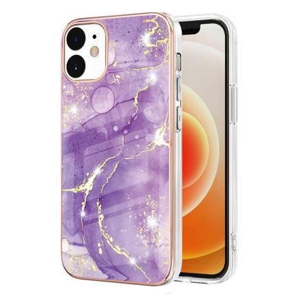 Electroplating Marble Pattern Dual-side IMD TPU Shockproof Case, For iPhone 12 / 12 Pro, For iPhone 12 Pro Max, For iPhone 11, For iPhone 11 Pro Max