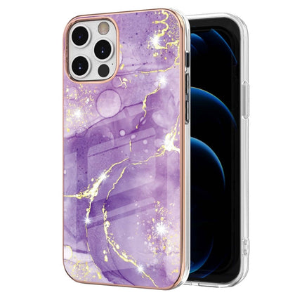 Electroplating Marble Pattern Dual-side IMD TPU Shockproof Case, For iPhone 12 / 12 Pro, For iPhone 12 Pro Max, For iPhone 11, For iPhone 11 Pro Max