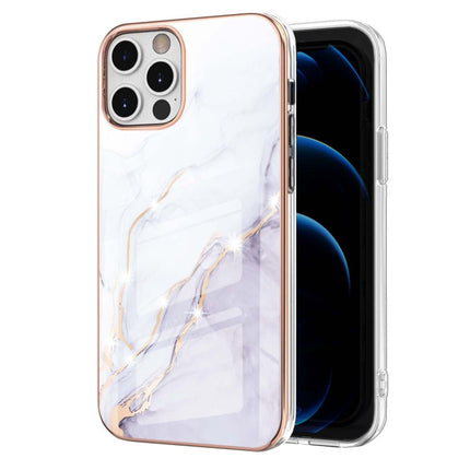 Electroplating Marble Pattern Dual-side IMD TPU Shockproof Case, For iPhone 12 / 12 Pro, For iPhone 12 Pro Max, For iPhone 11, For iPhone 11 Pro Max