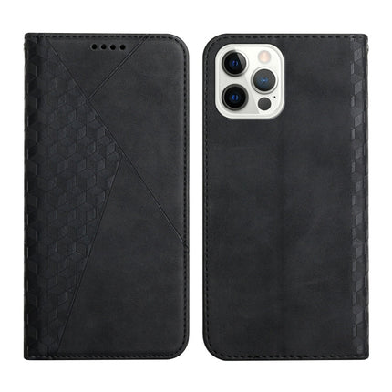 Diamond Pattern Splicing Skin Feel Magnetic Horizontal Flip Leather Case with Card Slots & Holder & Wallet, For iPhone 12 mini, For iPhone 12 / 12 Pro, For iPhone 12 Pro Max, For iPhone 11