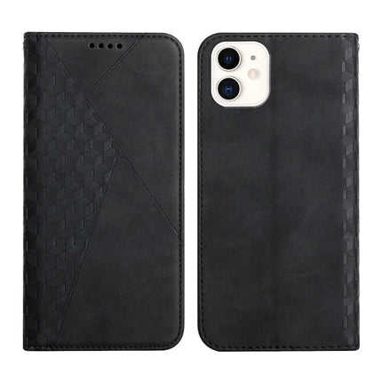 Diamond Pattern Splicing Skin Feel Magnetic Horizontal Flip Leather Case with Card Slots & Holder & Wallet, For iPhone 12 mini, For iPhone 12 / 12 Pro, For iPhone 12 Pro Max, For iPhone 11