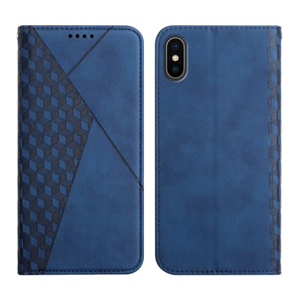 Diamond Pattern Splicing Skin Feel Magnetic Horizontal Flip Leather Case with Card Slots & Holder & Wallet, For iPhone 11 Pro, For iPhone 11 Pro Max, For iPhone X / XS, For iPhone XR