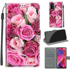 For OPPO A93 5G / A93s 5G / A54 5G / A74 5G / C17 Green Leaf Pink Rose