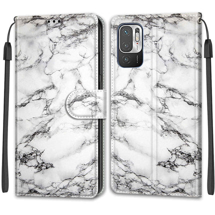 Voltage Coloured Drawing Magnetic Clasp Horizontal Flip PU Leather Case with Holder & Card Slots, For Xiaomi Redmi Note 10 5G