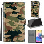 For Xiaomi Redmi Note 10 5G / C12 Green Yellow Camouflage