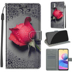 For Xiaomi Redmi Note 10 5G / C14 Black Water Drop Rose