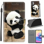For Xiaomi Redmi Note 10 5G / C18 Wood Board Panda