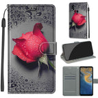 For ZTE Blade A51 / C14 Black Water Drop Rose