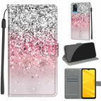 For ZTE Blade A71 / C13 Silver Pink Glitter