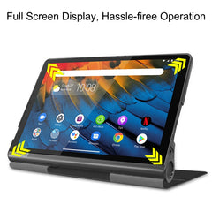 Custer Texture Horizontal Flip Leather Case with Two-folding Holder, For Lenovo Yoga Smart Tab