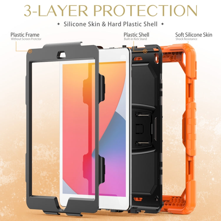 Shockproof Colorful Silica Gel + PC Protective Case with Holder & Shoulder Strap, For iPad 10.2 2021 / 2020 / 2019, For Samsung Galaxy A7 Lite T220 / T225