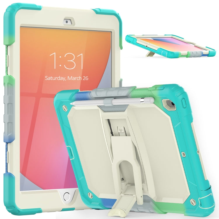 Shockproof Colorful Silica Gel + PC Protective Case with Holder & Shoulder Strap, For iPad 10.2 2021 / 2020 / 2019, For Samsung Galaxy A7 Lite T220 / T225