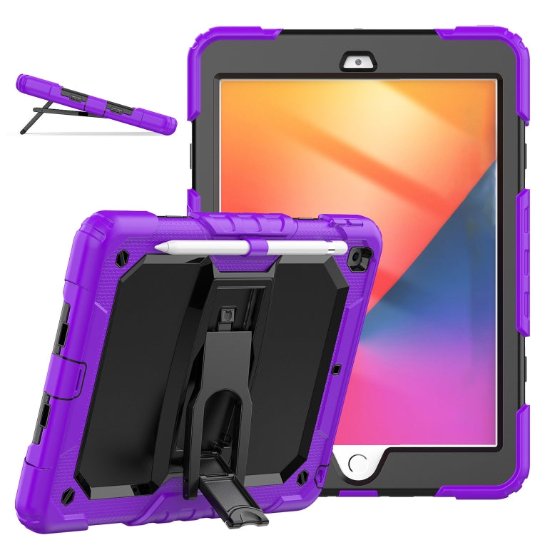 Shockproof Colorful Silica Gel + PC Protective Case with Holder & Shoulder Strap, For iPad 10.2 2021 / 2020 / 2019, For Samsung Galaxy A7 Lite T220 / T225