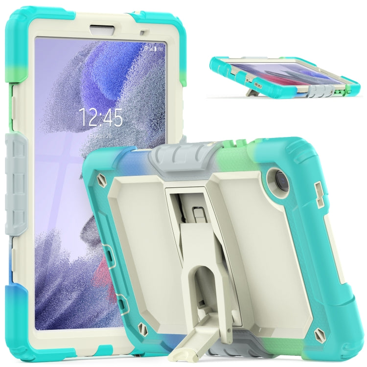 Shockproof Colorful Silica Gel + PC Protective Case with Holder & Shoulder Strap, For iPad 10.2 2021 / 2020 / 2019, For Samsung Galaxy A7 Lite T220 / T225