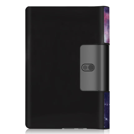 Color Drawing Pattern Horizontal Flip Leather Case with Two-folding Holder, For Lenovo Yoga Smart Tab