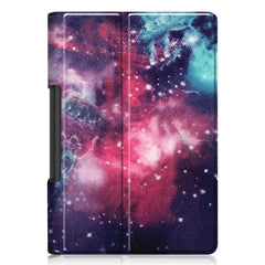 Color Drawing Pattern Horizontal Flip Leather Case with Two-folding Holder, For Lenovo Yoga Smart Tab