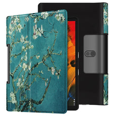 Color Drawing Pattern Horizontal Flip Leather Case with Two-folding Holder, For Lenovo Yoga Smart Tab