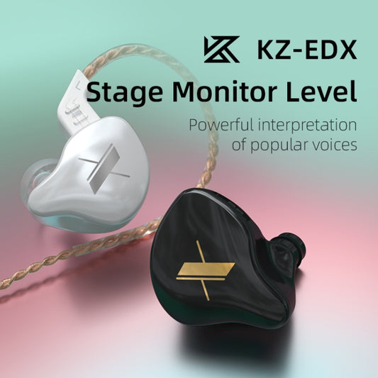 KZ EDX Dynamic Monitor HiFi In-Ear Wired Earphone, No Mic, With Mic