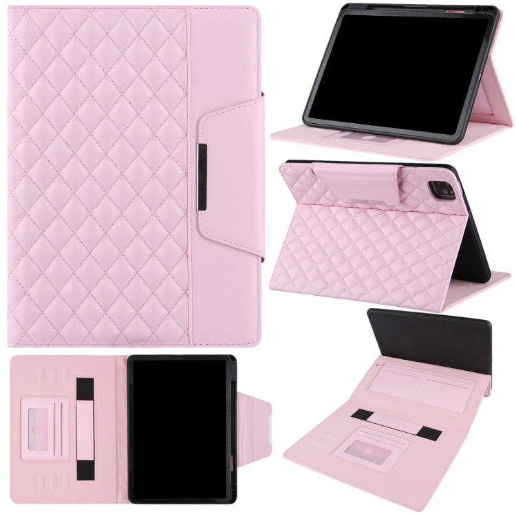 Checkered Pattern Horizontal Flip Leather Case with Holder & Card Slots & Hand Strap, For iPad 10.2 (2021 / 2020 / 2019), For iPad Pro 11 (2021 / 2020 / 2018), For iPad mini 5 / 4, For iPad 9.7 (2018 / 2017)