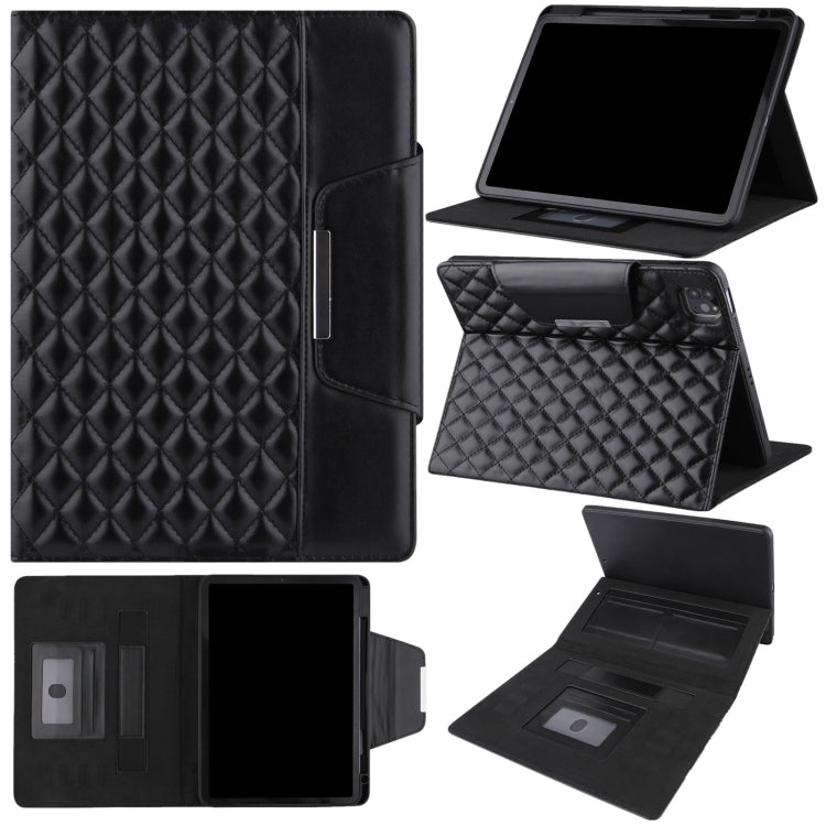 Checkered Pattern Horizontal Flip Leather Case with Holder & Card Slots & Hand Strap, For iPad 10.2 (2021 / 2020 / 2019), For iPad Pro 11 (2021 / 2020 / 2018), For iPad mini 5 / 4, For iPad 9.7 (2018 / 2017)