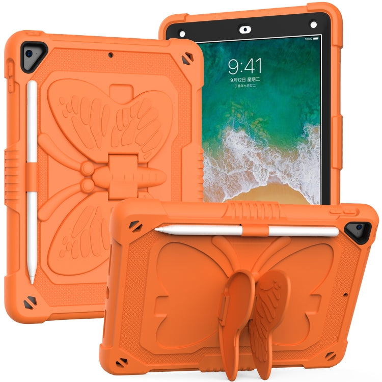 Pure Color PC + Silicone Anti-drop Protective Case with Butterfly Shape Holder & Pen Slot, For iPad 9.7 2018 & 2017 / Pro 9.7 inch / Air 2 / 6, For iPad 10.2 2021 & 2020 & 2019 / Air 3 10.5 inch, For iPad mini 6 2021 / mini 2024