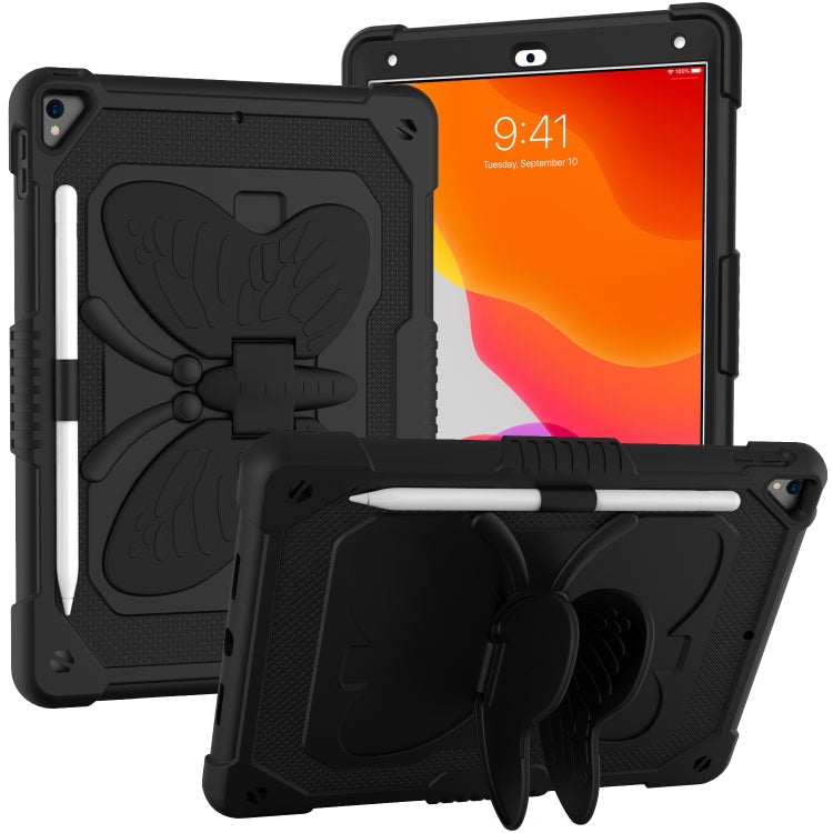 Pure Color PC + Silicone Anti-drop Protective Case with Butterfly Shape Holder & Pen Slot, For iPad 9.7 2018 & 2017 / Pro 9.7 inch / Air 2 / 6, For iPad 10.2 2021 & 2020 & 2019 / Air 3 10.5 inch, For iPad mini 6 2021 / mini 2024