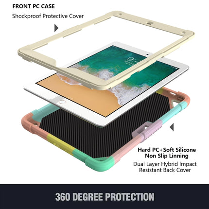 Beige PC + Silicone Anti-drop Protective Case with Butterfly Shape Holder & Pen Slot, For iPad 9.7 2018 & 2017 / Pro 9.7 inch / Air 2 / 6, For iPad 10.2 2021 & 2020 & 2019 / Air 3 10.5 inch, For iPad 10.2 2020 & 2019 / Air 3 10.5 inch                  ...