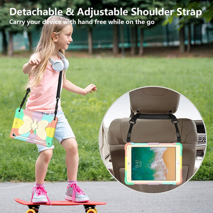 Beige PC + Silicone Anti-drop Protective Case with Butterfly Shape Holder & Pen Slot, For iPad 9.7 2018 & 2017 / Pro 9.7 inch / Air 2 / 6, For iPad 10.2 2021 & 2020 & 2019 / Air 3 10.5 inch, For iPad 10.2 2020 & 2019 / Air 3 10.5 inch������������������...