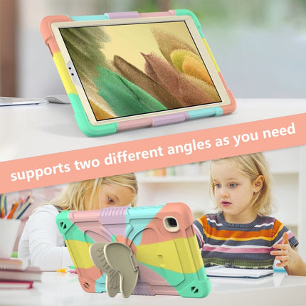 Beige PC + Silicone Anti-drop Protective Case with Butterfly Shape Holder & Pen Slot, For Samsung Galaxy Tab A7 Lite 8.7 SM-T220 / SM-T225
