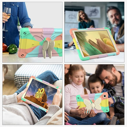 Beige PC + Silicone Anti-drop Protective Case with Butterfly Shape Holder & Pen Slot, For Samsung Galaxy Tab A7 Lite 8.7 SM-T220 / SM-T225