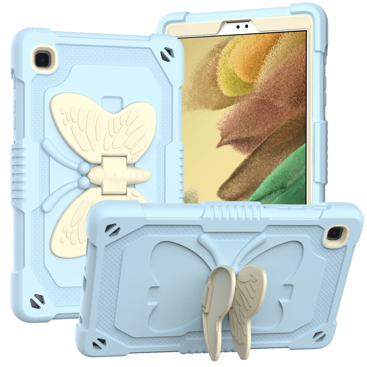 Beige PC + Silicone Anti-drop Protective Case with Butterfly Shape Holder & Pen Slot, For iPad 9.7 2018 & 2017 / Pro 9.7 inch / Air 2 / 6, For iPad 10.2 2021 & 2020 & 2019 / Air 3 10.5 inch, For iPad 10.2 2020 & 2019 / Air 3 10.5 inch